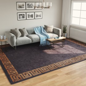 Alfombra lavable antideslizante negro y dorado 400x300 cm en Alfombras | Comprar online en Foru.es