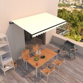Toldo retráctil automático crema 400x350 cm en Toldos | Comprar online en Foru.es