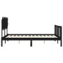 Estructura de cama con cabecero madera maciza negro 140x190 cm de vidaXL, Camas y somieres - Ref: Foro24-3193450, Precio: 175...