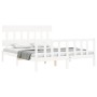 Estructura de cama con cabecero madera maciza blanco 160x200 cm de vidaXL, Camas y somieres - Ref: Foro24-3193347, Precio: 14...