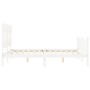 Estructura de cama con cabecero madera maciza blanco 160x200 cm de vidaXL, Camas y somieres - Ref: Foro24-3193347, Precio: 14...