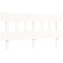 Estructura de cama con cabecero madera maciza blanco 160x200 cm de vidaXL, Camas y somieres - Ref: Foro24-3193347, Precio: 14...