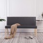 Banco de cuero sintético 139,5 cm gris de vidaXL, Bancos para recibidores y almacenamiento - Ref: Foro24-281332, Precio: 179,...