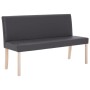 Banco de cuero sintético 139,5 cm gris de vidaXL, Bancos para recibidores y almacenamiento - Ref: Foro24-281332, Precio: 179,...