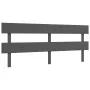 Gray solid wood bed frame with headboard 200x200cm by vidaXL, Beds and slatted bases - Ref: Foro24-3193553, Price: 172,52 €, ...