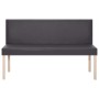 Banco de cuero sintético 139,5 cm gris de vidaXL, Bancos para recibidores y almacenamiento - Ref: Foro24-281332, Precio: 179,...