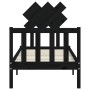 Estructura de cama individual con cabecero madera maciza negro de vidaXL, Camas y somieres - Ref: Foro24-3193430, Precio: 118...