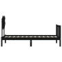 Estructura de cama individual con cabecero madera maciza negro de vidaXL, Camas y somieres - Ref: Foro24-3193430, Precio: 118...