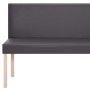 Banco de cuero sintético 139,5 cm gris de vidaXL, Bancos para recibidores y almacenamiento - Ref: Foro24-281332, Precio: 179,...