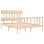 Estructura de cama con cabecero madera maciza 120x200 cm de vidaXL, Camas y somieres - Ref: Foro24-3193331, Precio: 114,99 €,...