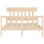 Estructura de cama con cabecero madera maciza 120x200 cm de vidaXL, Camas y somieres - Ref: Foro24-3193331, Precio: 114,99 €,...