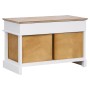 Banco de recibidor de madera de Paulownia 70x35x45 cm de vidaXL, Bancos para recibidores y almacenamiento - Ref: Foro24-28407...