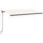 Toldo automático con LED y sensor de viento crema 400x350 cm en Toldos | Comprar online en Foru.es