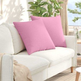 Cojines de sofá 2 pcs Rosa 80 x 80 cm tela en Decoración | Comprar online en Foru.es