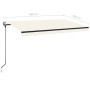 Toldo automático con LED y sensor de viento crema 400x350 cm en Toldos | Comprar online en Foru.es