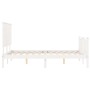 Estructura de cama con cabecero madera maciza blanco 140x200 cm de vidaXL, Camas y somieres - Ref: Foro24-3193402, Precio: 14...