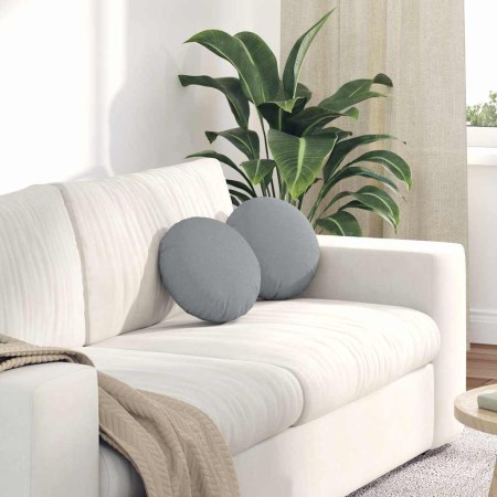 Cojines para asiento 2 pcs Gris Claro Ø30 x 13 cm tela en Decoración | Comprar online en Foru.es