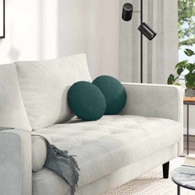 Cojines para asiento 2 pcs Verde oscuro Ø30 x 13 cm tela en Decoración | Comprar online en Foru.es