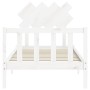 Estructura de cama con cabecero madera maciza blanco 90x200 cm de vidaXL, Camas y somieres - Ref: Foro24-3193452, Precio: 93,...