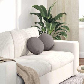 Cojines para asiento 2 pcs Taupé Ø30 x 13 cm tela en Decoración | Comprar online en Foru.es