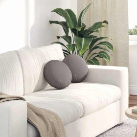 Cojines para asiento 2 pcs Taupé Ø30 x 13 cm tela en Decoración | Comprar online en Foru.es