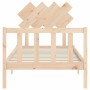 Estructura de cama con cabecero madera maciza 90x200 cm de vidaXL, Camas y somieres - Ref: Foro24-3193451, Precio: 85,96 €, D...