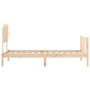 Estructura de cama con cabecero madera maciza 90x200 cm de vidaXL, Camas y somieres - Ref: Foro24-3193451, Precio: 85,96 €, D...