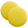 Cojines para asiento 2 pcs Amarillo Claro Ø30 x 13 cm tela en Decoración | Comprar online en Foru.es