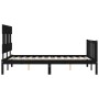 Estructura de cama con cabecero madera maciza negro 140x190 cm de vidaXL, Camas y somieres - Ref: Foro24-3193320, Precio: 173...
