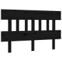 Estructura de cama con cabecero madera maciza negro 140x190 cm de vidaXL, Camas y somieres - Ref: Foro24-3193320, Precio: 173...