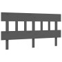Estructura de cama matrimonio con cabecero madera maciza gris de vidaXL, Camas y somieres - Ref: Foro24-3193343, Precio: 148,...
