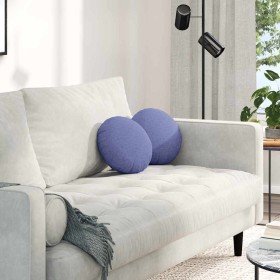 Cojines para asiento 2 pcs Azul jeans Ø30 x 13 cm tela en Decoración | Comprar online en Foru.es
