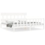 Estructura de cama con cabecero madera maciza blanco 200x200cm de vidaXL, Camas y somieres - Ref: Foro24-3193357, Precio: 155...