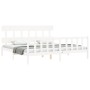 Estructura de cama con cabecero madera maciza blanco 200x200cm de vidaXL, Camas y somieres - Ref: Foro24-3193357, Precio: 155...