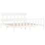 Estructura de cama con cabecero madera maciza blanco 200x200cm de vidaXL, Camas y somieres - Ref: Foro24-3193357, Precio: 155...