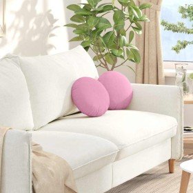 Cojines para asiento 2 pcs Rosa Ø30 x 13 cm tela en Decoración | Comprar online en Foru.es