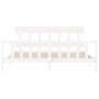 Estructura de cama con cabecero madera maciza blanco 200x200cm de vidaXL, Camas y somieres - Ref: Foro24-3193357, Precio: 155...
