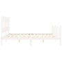 Estructura de cama con cabecero madera maciza blanco 200x200cm de vidaXL, Camas y somieres - Ref: Foro24-3193357, Precio: 155...