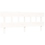 Estructura de cama con cabecero madera maciza blanco 200x200cm de vidaXL, Camas y somieres - Ref: Foro24-3193357, Precio: 155...