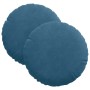Cojines para asiento 2 pcs Azul Ø 40 x 13 cm Terciopelo en Decoración | Comprar online en Foru.es