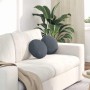 Cojines para asiento 2 pcs Gris oscuro Ø 40 x 13 cm Terciopelo en Decoración | Comprar online en Foru.es