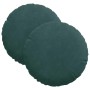 Cojines para asiento 2 pcs Verde oscuro Ø 40 x 13 cm Terciopelo en Decoración | Comprar online en Foru.es