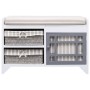 Banco de recibidor de madera de Paulownia blanco 70x33,5x45 cm de vidaXL, Bancos para recibidores y almacenamiento - Ref: For...