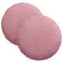 Cojines para asiento 2 pcs Rosa Ø 40 x 13 cm Terciopelo en Decoración | Comprar online en Foru.es