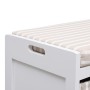 Banco de recibidor de madera de Paulownia blanco 70x33,5x45 cm de vidaXL, Bancos para recibidores y almacenamiento - Ref: For...