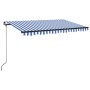 Toldo manual retráctil con LED azul y blanco 450x350 cm en Toldos | Comprar online en Foru.es