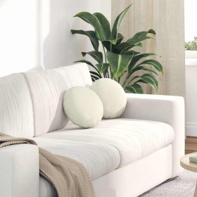 Cojines para asiento 2 pcs Crema Ø 40 x 13 cm Terciopelo en Decoración | Comprar online en Foru.es