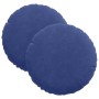 Cojines para asiento 2 pcs Azul Policía Ø 40 x 13 cm Terciopelo en Decoración | Comprar online en Foru.es