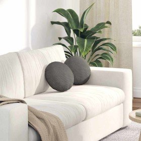 Cojines para asiento 2 pcs Gris Claro Ø 30 x 13 cm Tela de pana en Decoración | Comprar online en Foru.es