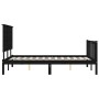 Estructura de cama con cabecero madera maciza negro 140x190 cm de vidaXL, Camas y somieres - Ref: Foro24-3193385, Precio: 182...